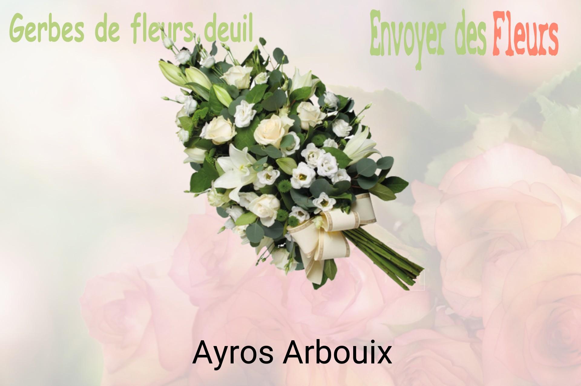Gerbe de fleurs de deuil livrée à Ayros-Arbouix